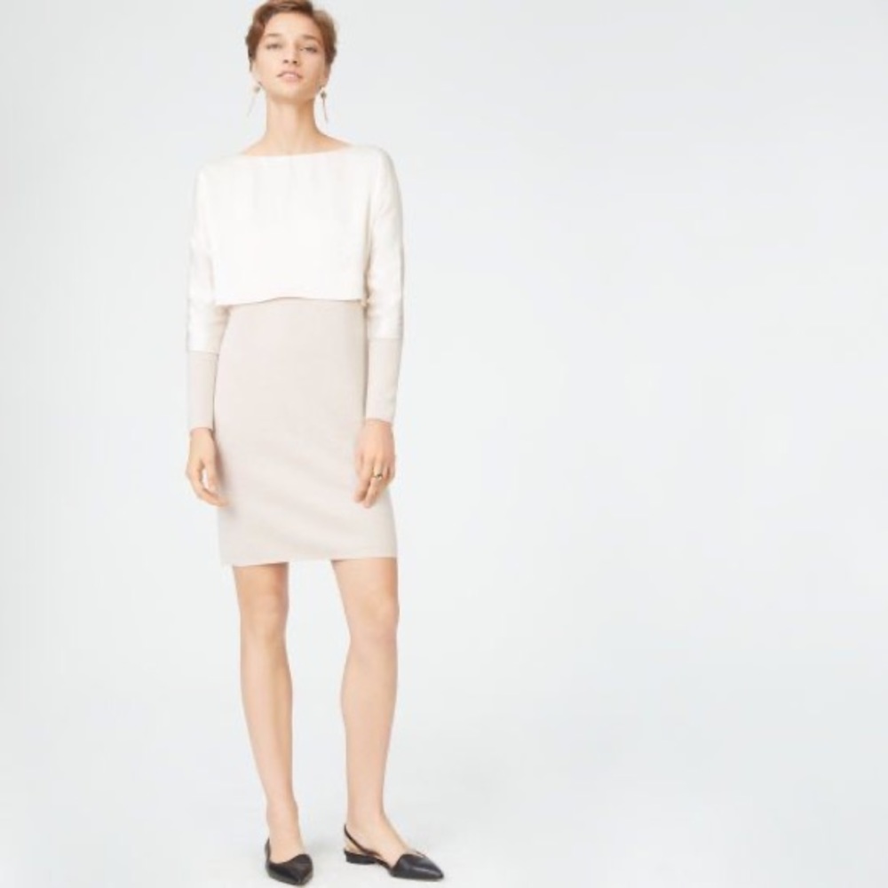 NWT Club Monaco Kyosti Sweater Dress - white